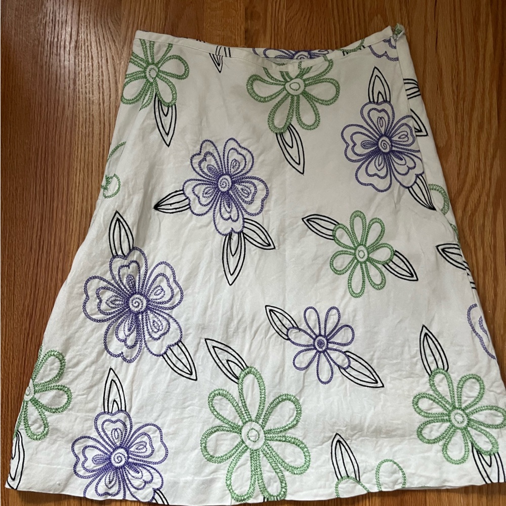 Cotton fully lined skirt